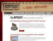 Tablet Screenshot of americancraftbeer.com